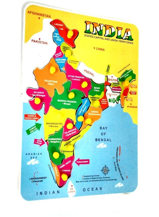 EL SMO Indian Map with Calendar Wooden Puzzle Toy for Kids, Jigsaw Puzzle, Educational Learning Board Game, - Image 5
